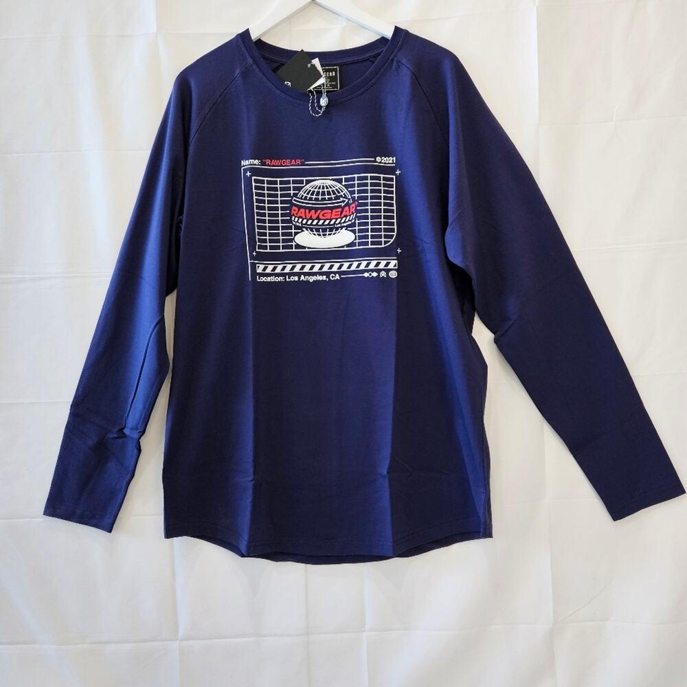Rawgear Shirt Long Sleeve Graphic Dark Blue XL